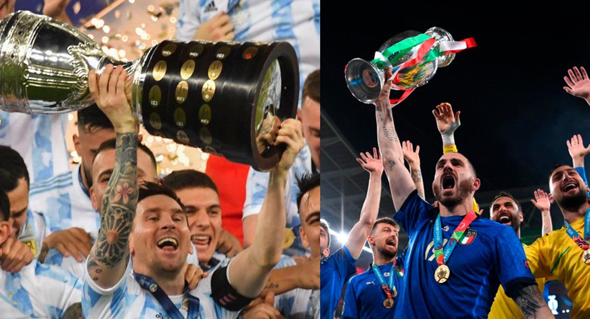 Argentina e Italia disputan la Finalissima 2022. Foto: Composición FútbolPeruano