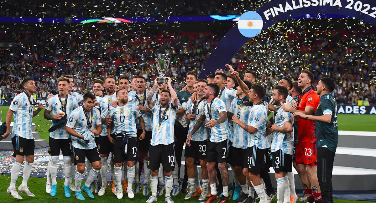 Argentina se llevó la Finalissima 2022 ante Italia. Foto: EFE
