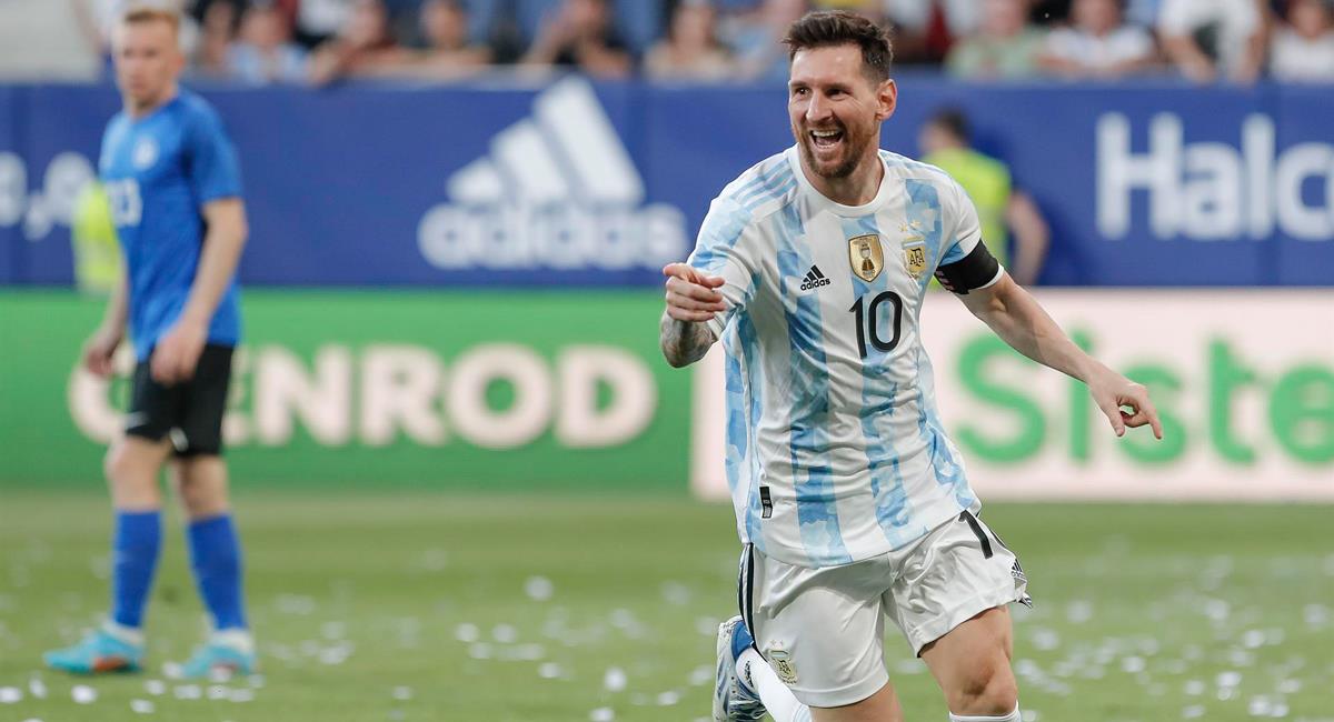 Lionel Messi marcó los cinco goles para Argentina. Foto: EFE
