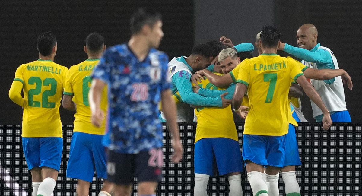 Neymar le dio el triunfo a Brasil sobre Japón. Foto: EFE