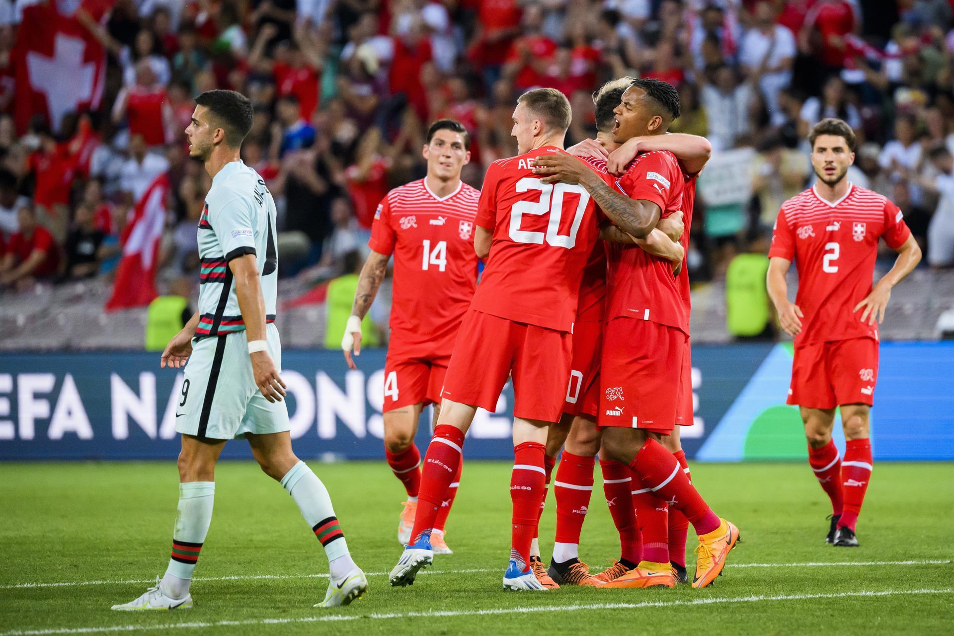 Suiza venció por la mínima diferencia a Portugal. Foto: EFE