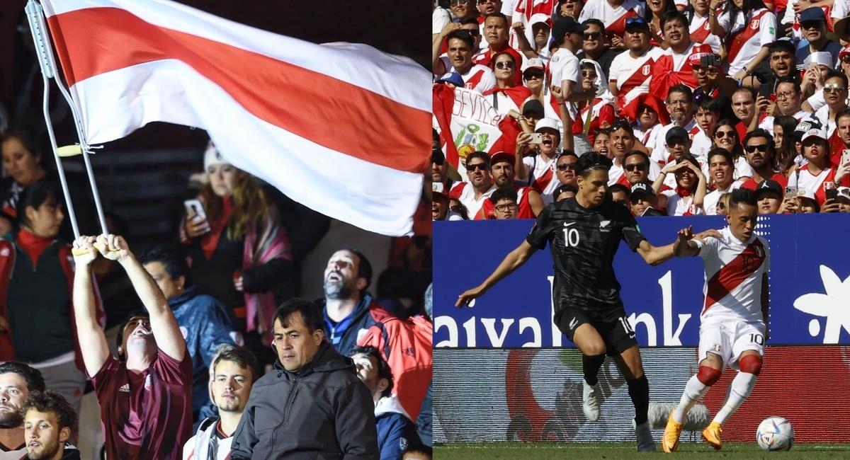 Hinchas de River Plate apoyan a Perú. Foto: @RiverPlate / EFE