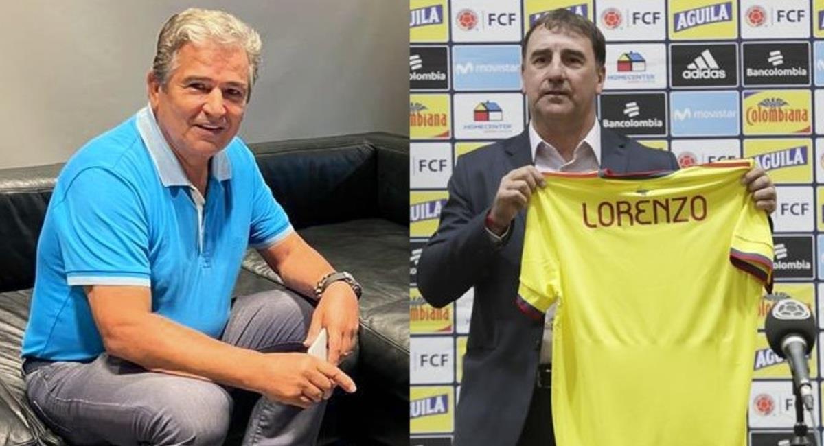 Jorge Luis Pinto y Néstor Lorenzo. Foto: @JorgeLPintoA / EFE 
