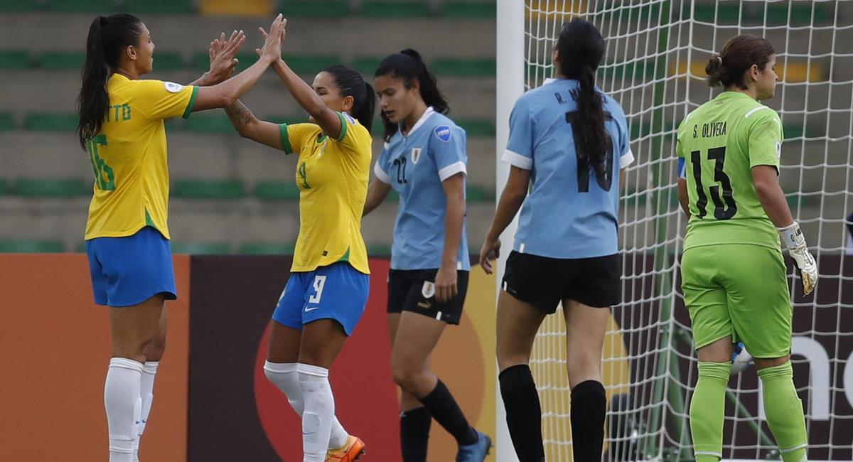 Brasil goleó a Uruguay. Foto: EFE
