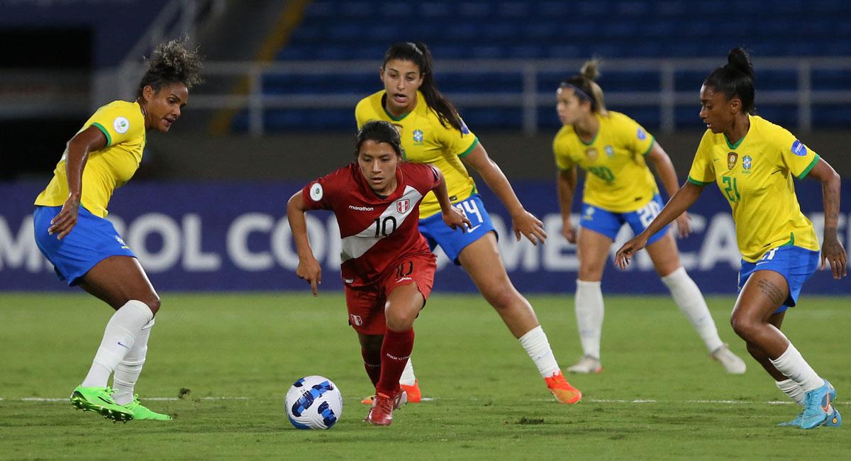 Perú fue ampliamente superado por Brasil en la Copa América Femenina. Foto: Twitter @CopaAmerica
