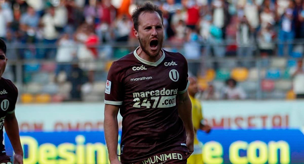 Hernán Novick marcó el 1-0 para Universitario. Foto: FPF