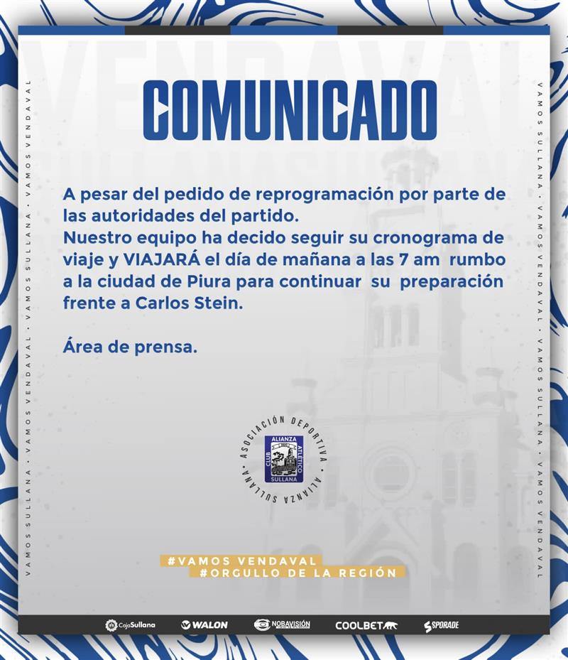 Comunicado de Alianza Atlético. Foto: Prensa Alianza Atlético