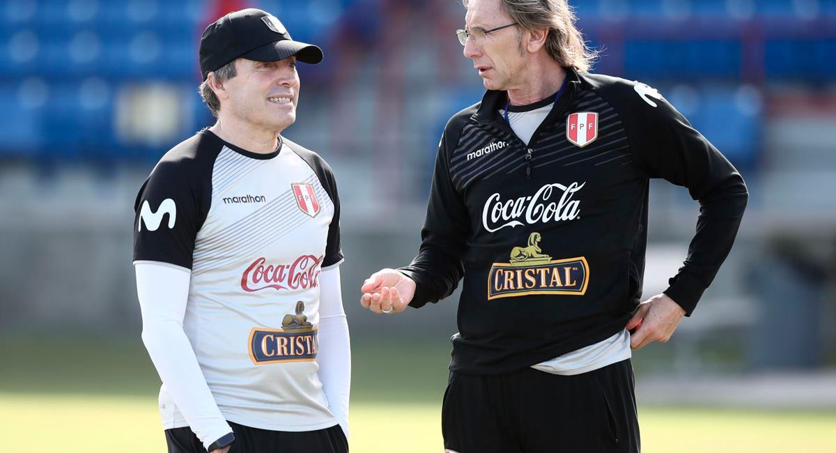 Néstor Bonillo trabajando en la Selección Peruana con Gareca. Foto: Andina