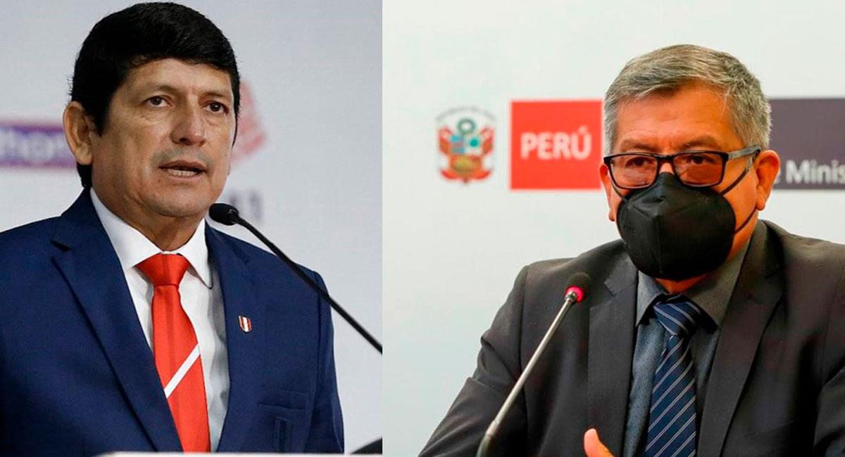 Agustín Lozano (FPF) y Rosendo Serna (Ministro de Educación). Foto: Composición FútbolPeruano