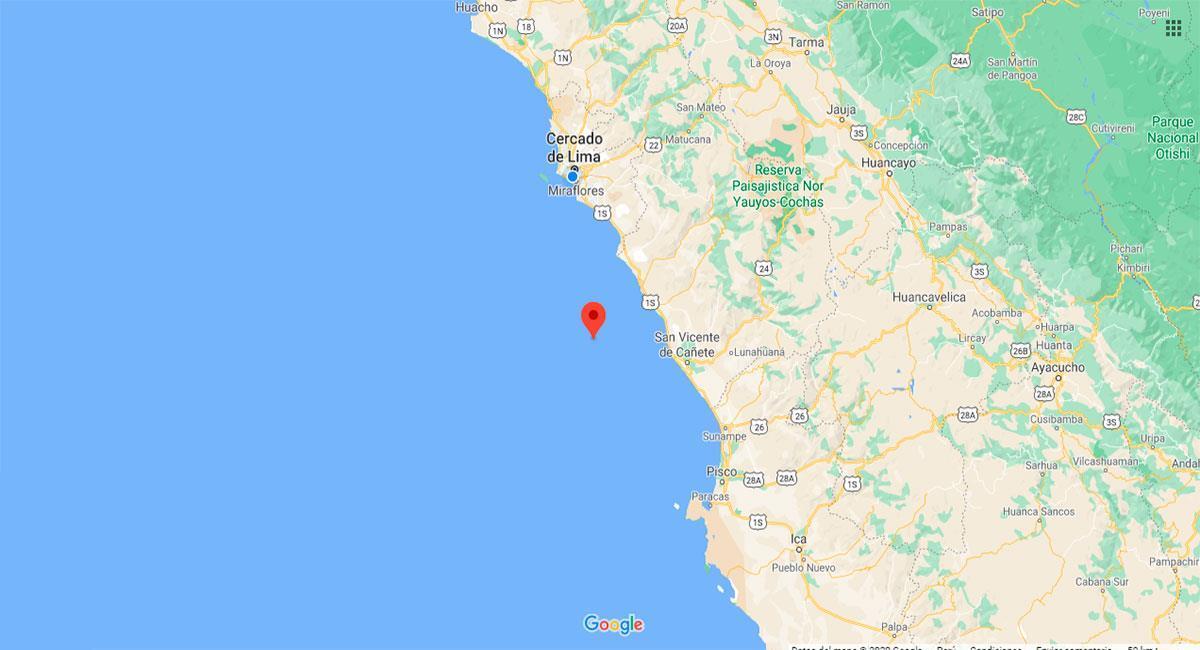 Cañete sintió un temblor este domingo 14 de agosto. Foto: Google Maps