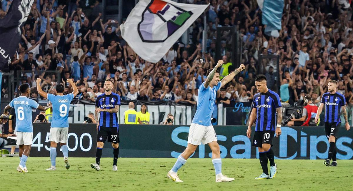 Lazio celebró en casa ante Inter de Milán. Foto: EFE