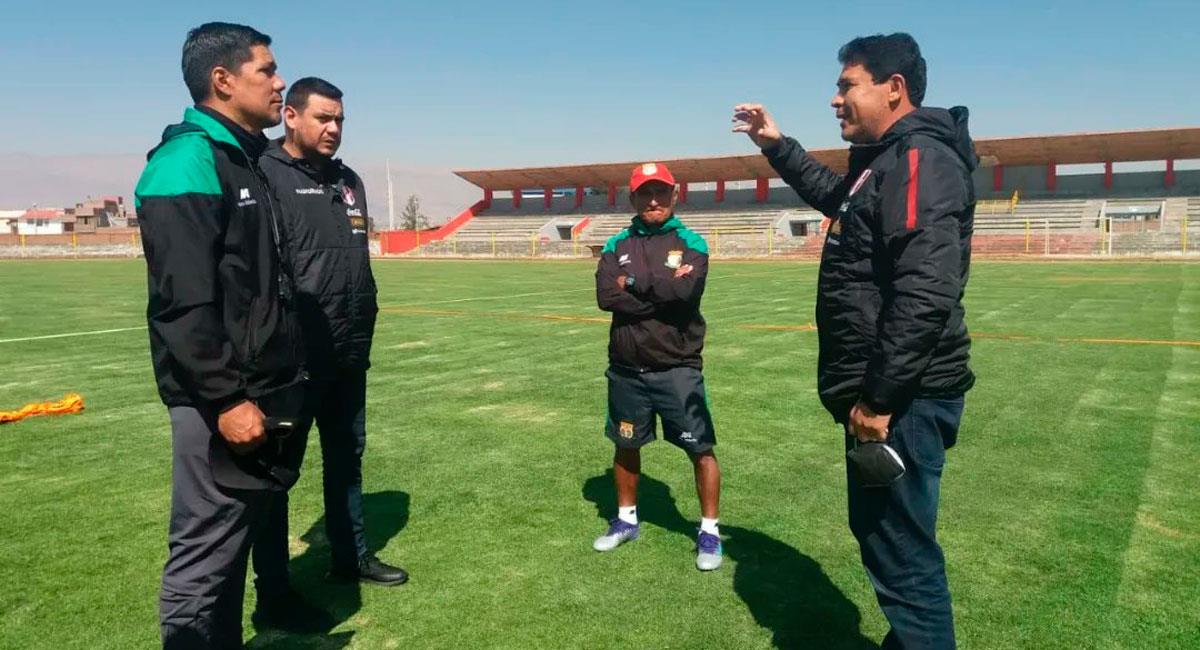 Comando técnico de Reynoso visitó a Sport Huancayo. Foto: Twitter @clubshuancayo