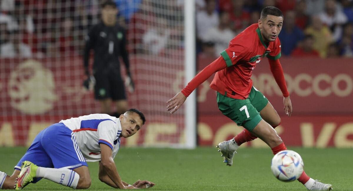 Chile cayó ante Marruecos. Foto: EFE
