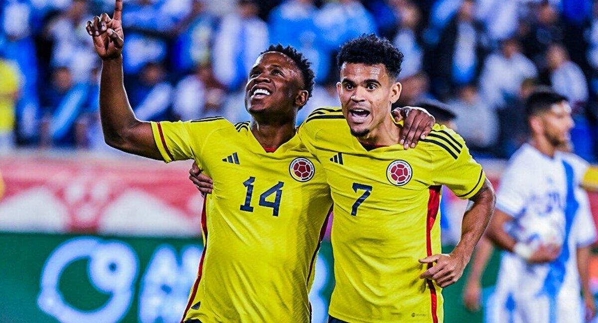 Colombia goleó a Guatemala. Foto: @FCFSeleccionCol