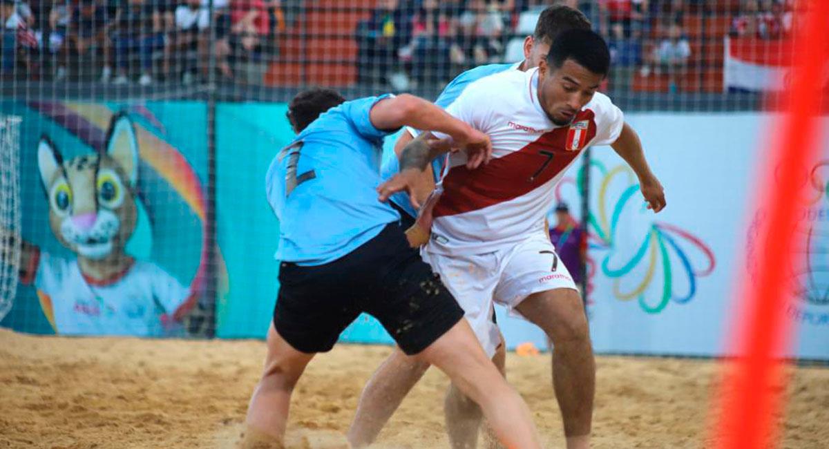 Perú logró vencer a Uruguay en el fútbol playa. Foto: FPF