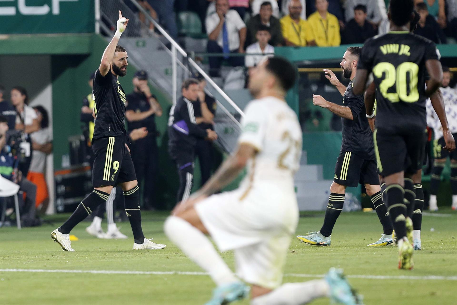 Karim Benzema selló la goleada de Real Madrid. Foto: EFE
