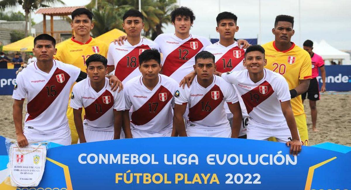 La Selección Peruana Sub 20 volvió a caer en la Liga Sudamericana de Fútbol Playa. Foto: Facebook Selección Peruana