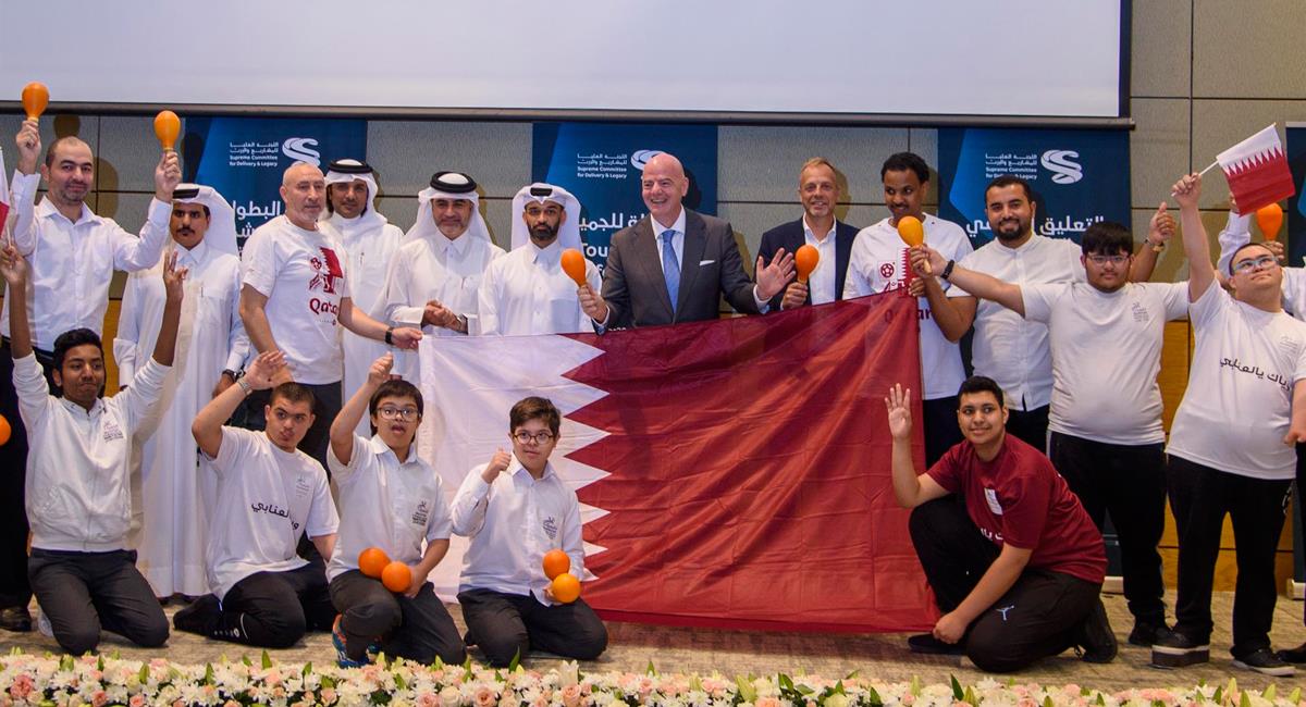 Gianni Infantino en evento realizado en Doha. Foto: EFE