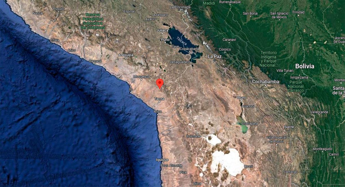 Temblor sacudió Tacna este sábado 6 de noviembre. Foto: Google Maps