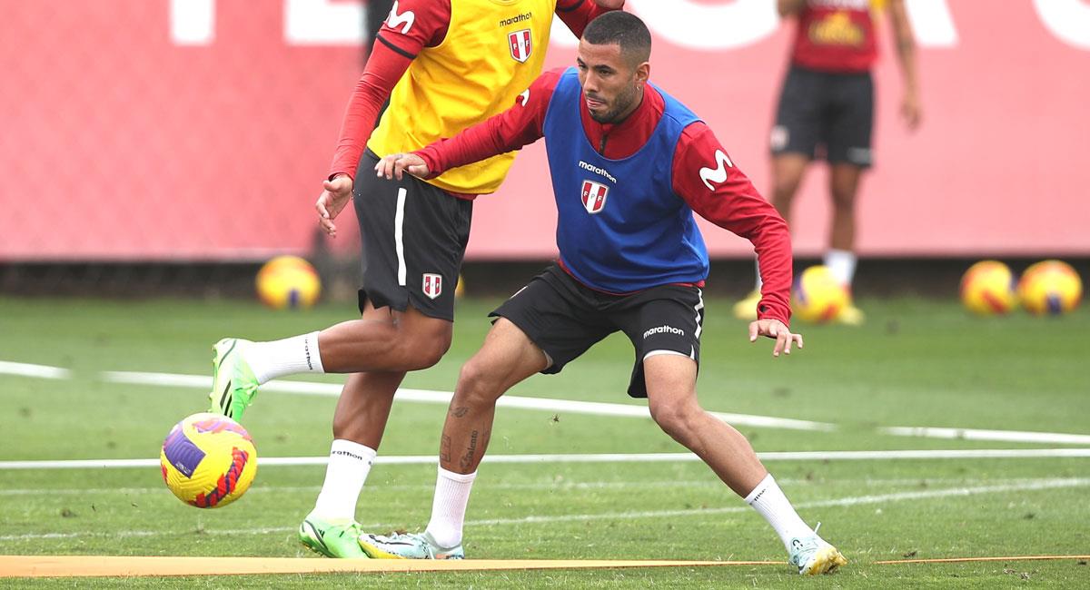 Sergio Peña entrenando con la Selección Peruana. Foto: FPF