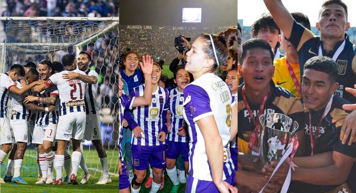Alianza Lima campeón Liga 1, Liga Femenina y Reservas. Foto: Club Alianza Lima