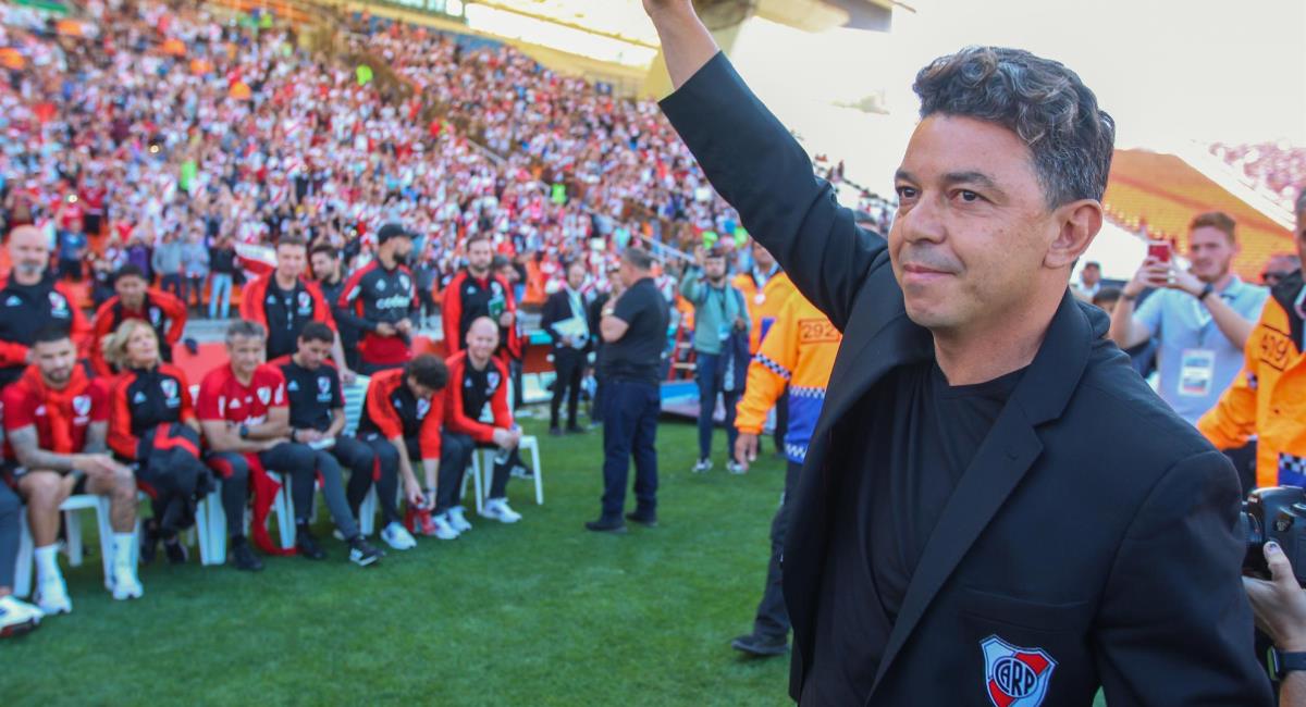 Marcelo Gallardo le dice adiós a River Plate. Foto: EFE