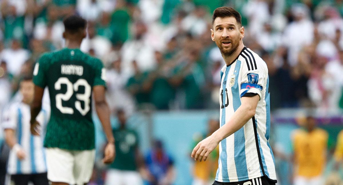 Argentina cayó en su debut en Qatar 2022 ante Arabia Saudita. Foto: EFE