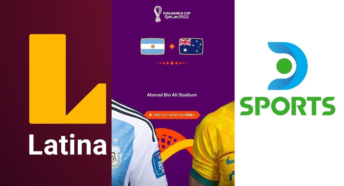 Argentina vs Australia. Foto: @Latina.pe / @fifaworldcup / @DIRECTVSports