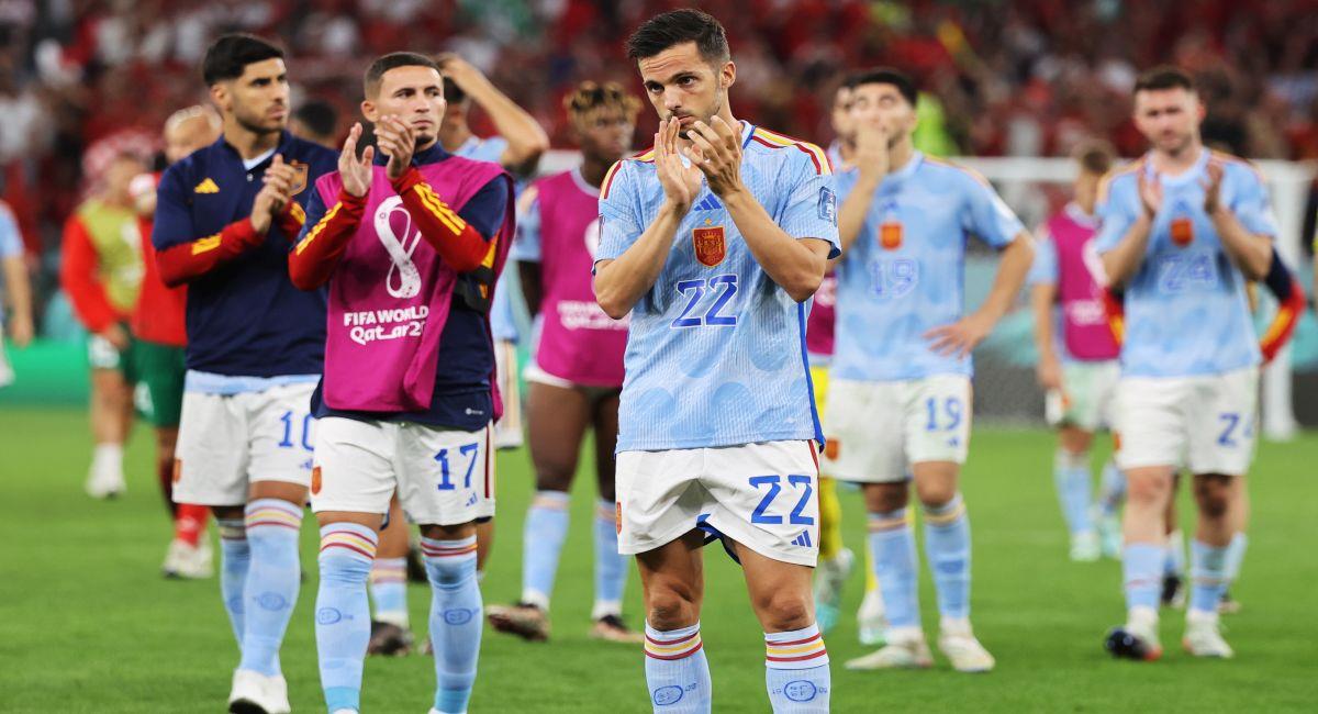 Lamento de los jugadores de la selección de España. Foto: EFE