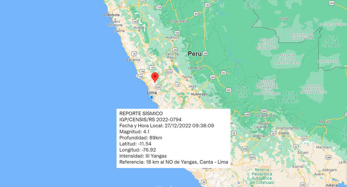 Temblor de 4.1 de magnitud sacude Lima con epicentro en Canta. Foto: Interlatin