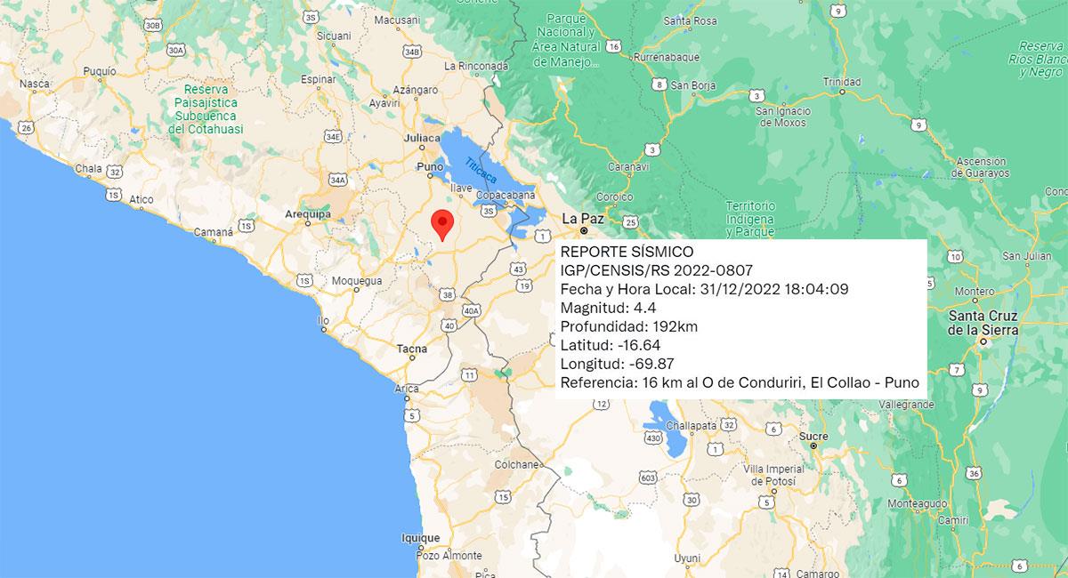 Temblor de 4.4 de magnitud sacude Puno, con epicentro en Conduriri (El Collao). Foto: Google Maps