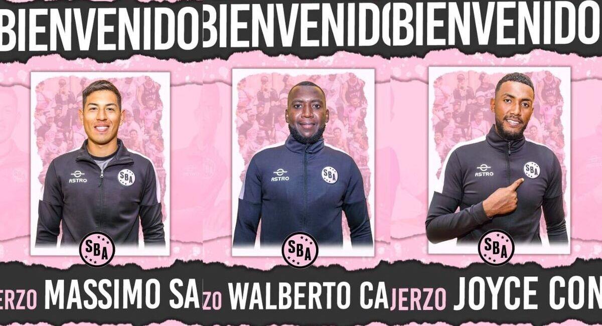 Sandi, Caicedo y Conde son los nuevos refuerzos de Sport Boys. Foto: Facebook Club Sport Boys Association