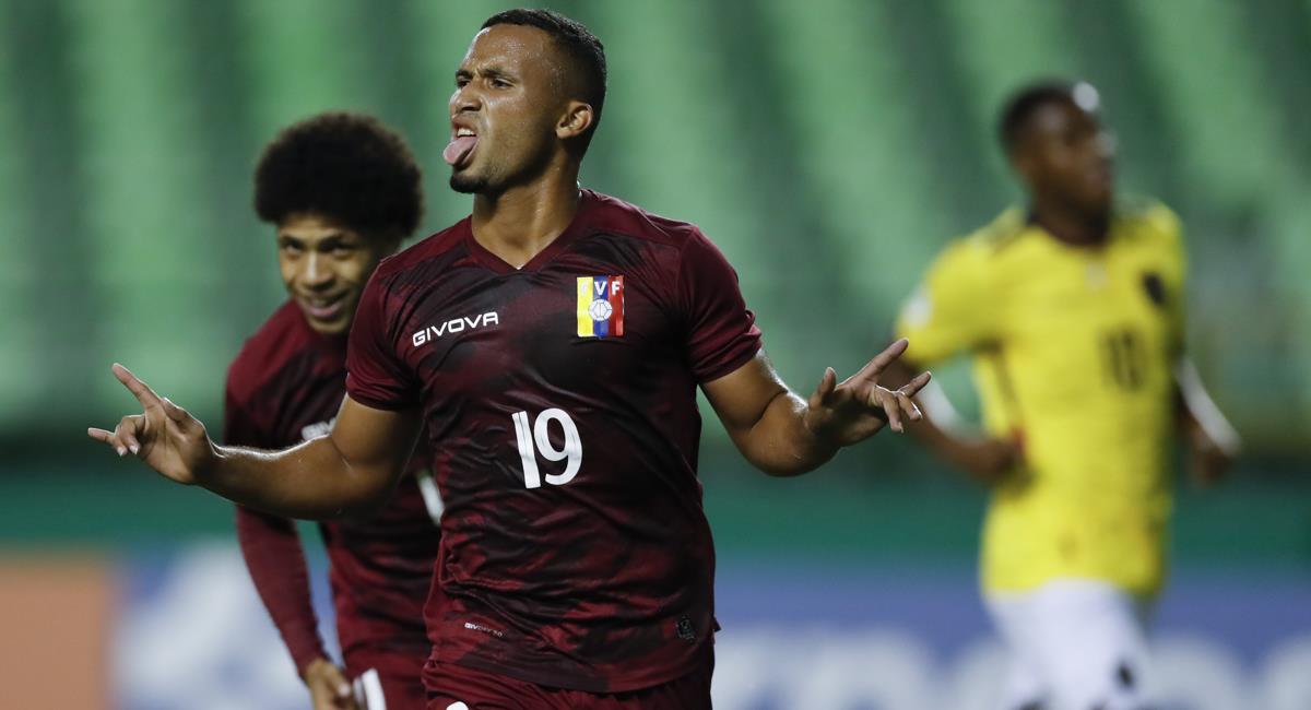 Brayan Alcocer anotó el gol venezolano. Foto: EFE