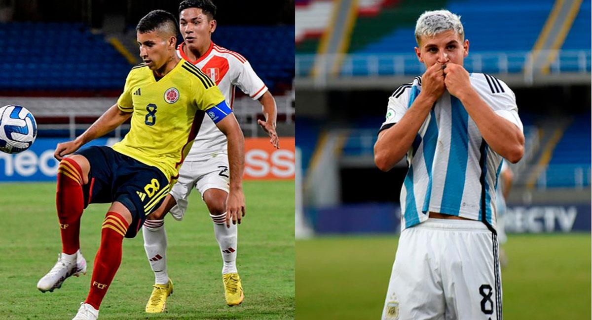 Colombia y Argentina se miden en el Sudamericano Sub 20. Foto: Selecciones: Colombia y Argentina