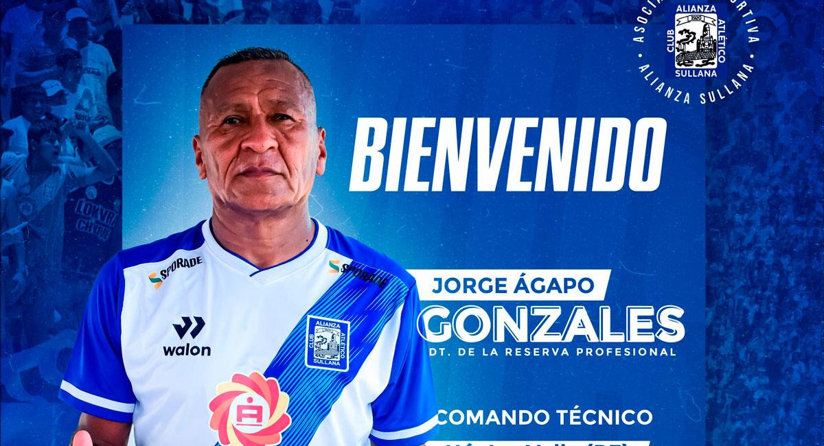 Jorge Ágapo Gonzales, nuevo DT de la reserva de Alianza Atlético. Foto: Twitter @alianzasullana_