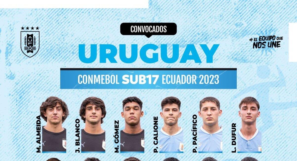 Convocados de Uruguay. Foto: @AUFOficial