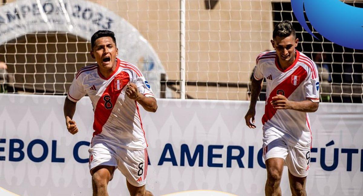 Perú celebró ante Ecuador en Fútbol Playa. Foto: Twitter Copa América