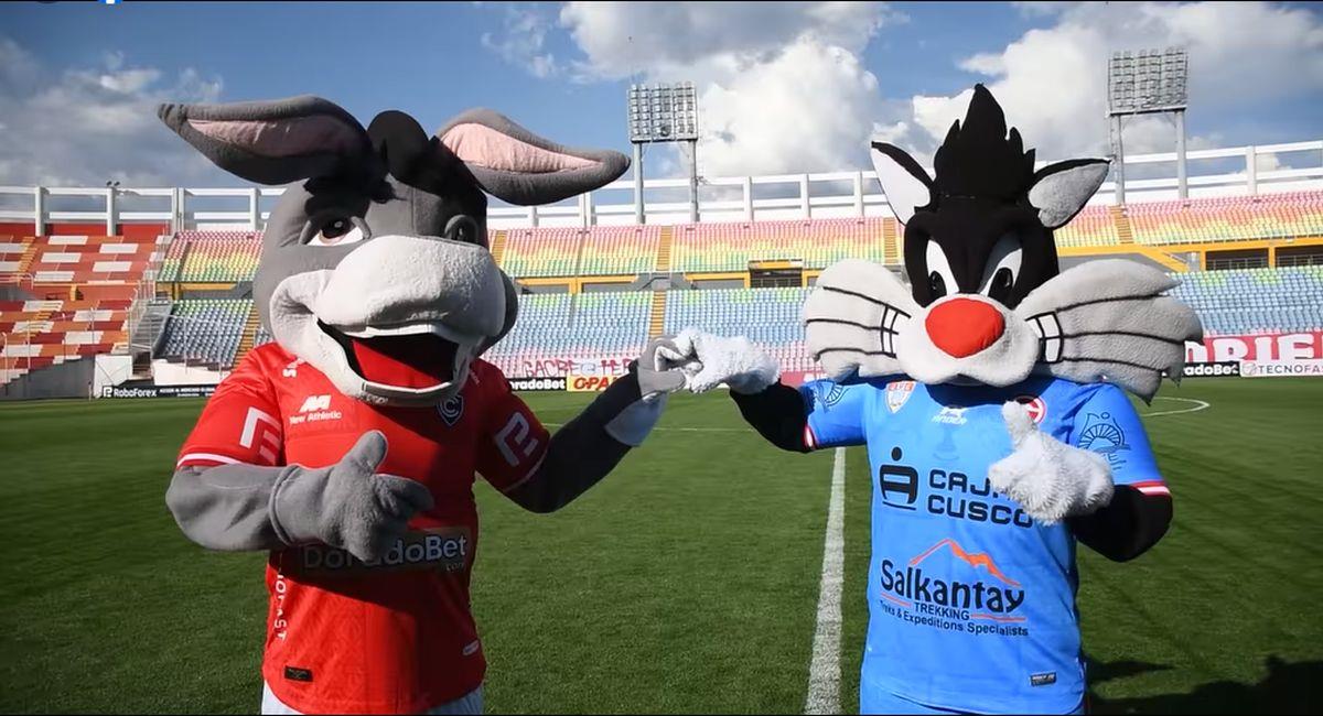 Las mascotas de Cienciano y Deportivo Garcilaso. Foto: Captura