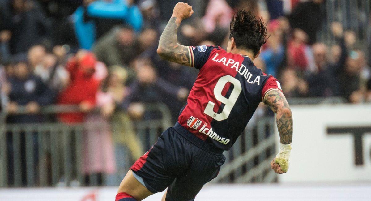 Lapadula llegó a los 21 goles con camiseta de Cagliari en la presente temporada,. Foto: Twitter @G_Lapadula