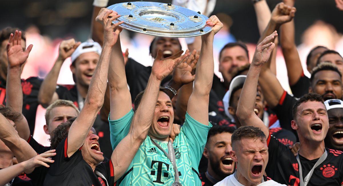 Bayern Múnich celebrando su nuevo título de Bundesliga. Foto: EFE