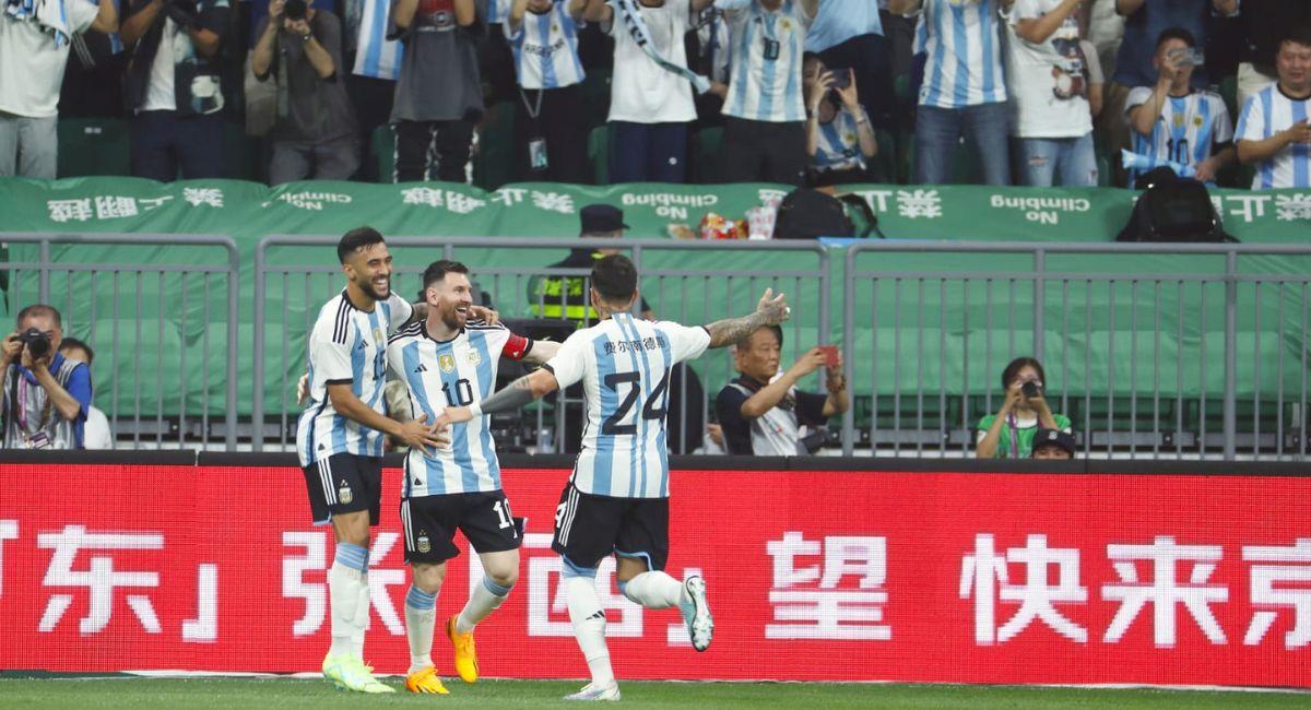 La Selección Argentina venció a Australia. Foto: EFE