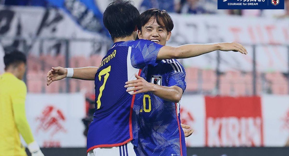 Japón goleó a El Salvador en su primer amistoso. Foto: Instagram @japanfootballassociation
