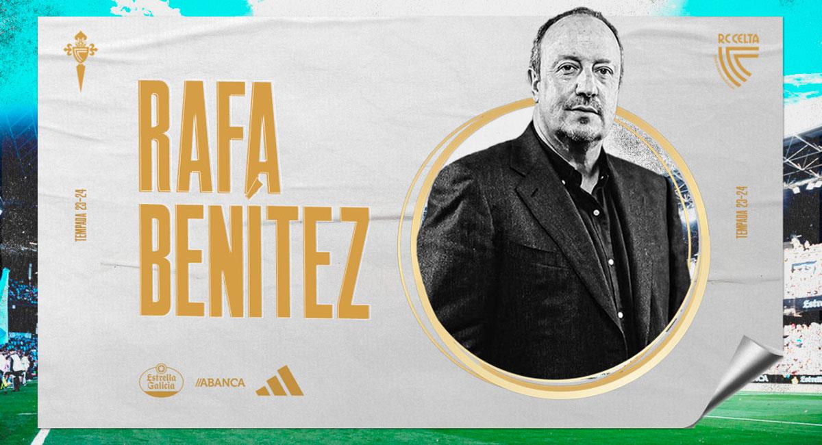 Rafa Benítez dirigirá a Renato Tapia en Celta. Foto: Twitter @RCCelta