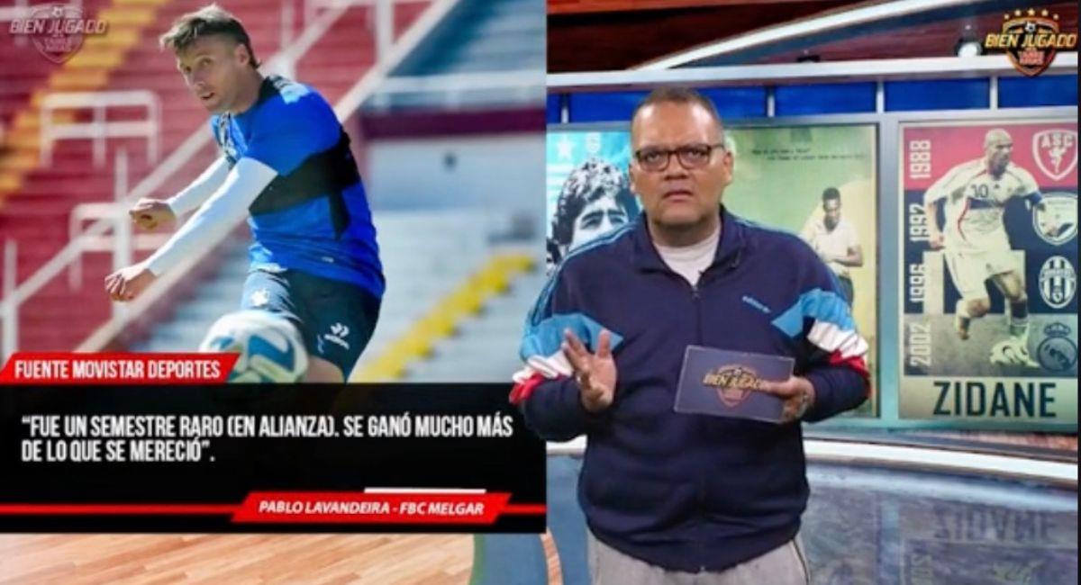 'Tanke' Arias en su programa 'Bien jugado'. Foto: Captura de pantalla