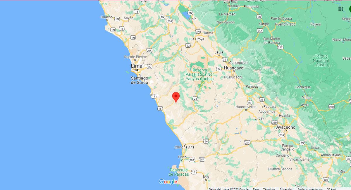 Temblor de 4.9 de magnitud sacude Lima, con epicentro en Calango (Cañete). Foto: Google Maps