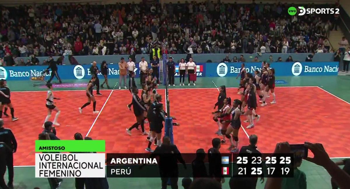 Argentina volvió a ganar a Perú en amistoso. Foto: Capturar DSports