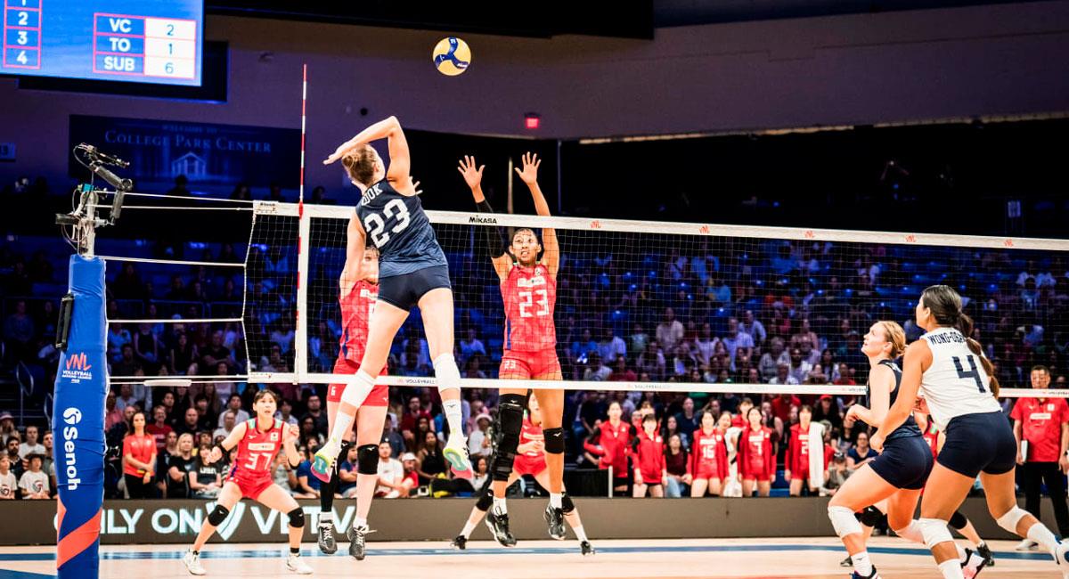 Estados Unidos venció a Japón y es uno de los favoritos del Volleyball Nations League. Foto: FIVB