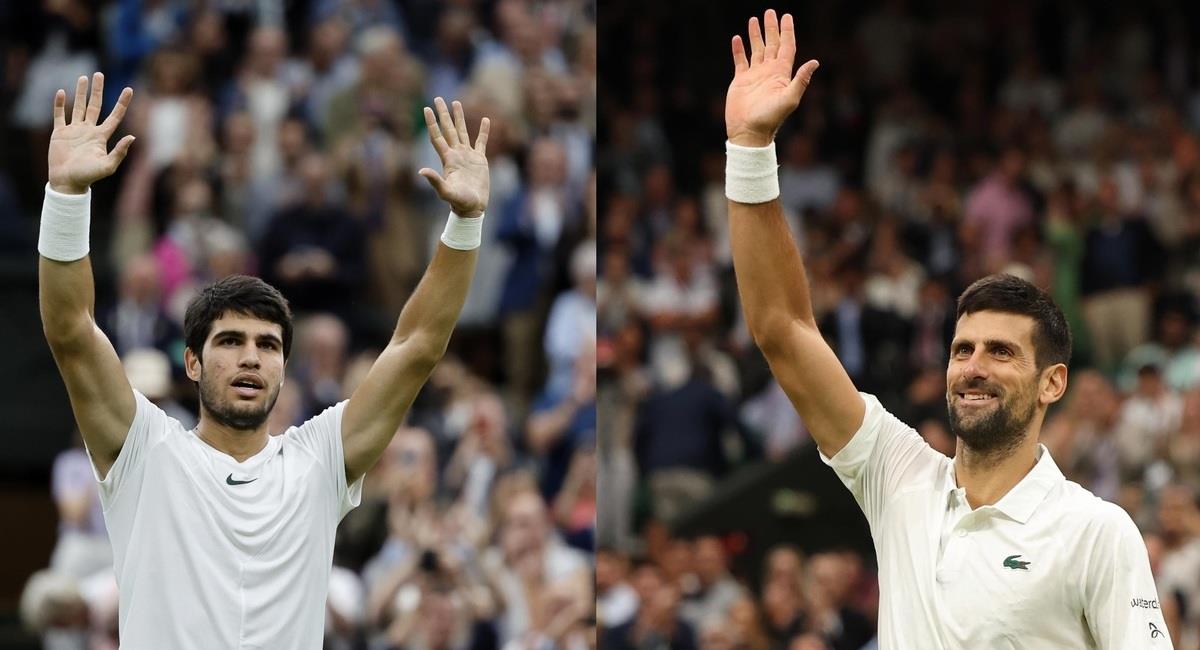 Carlos Alcaraz vs Novak Djokovic. Foto: EFE