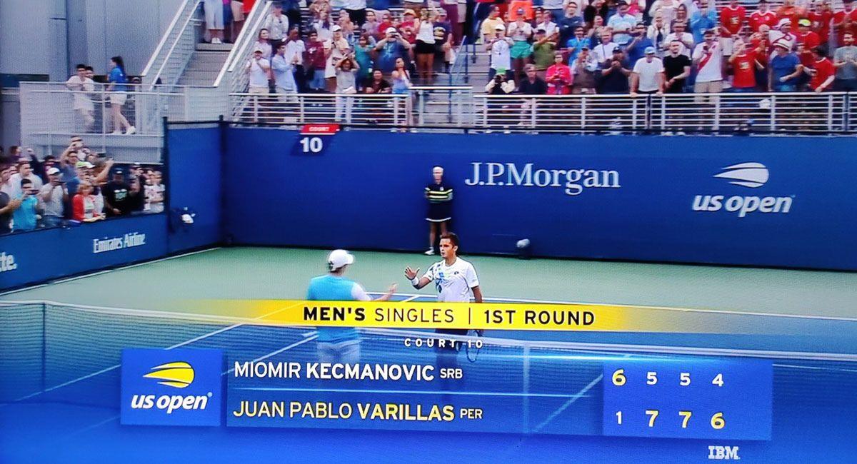 Varillas derrotó al serbio Miomir Kecmanovic por la primera ronda del US Open. Foto: Captura