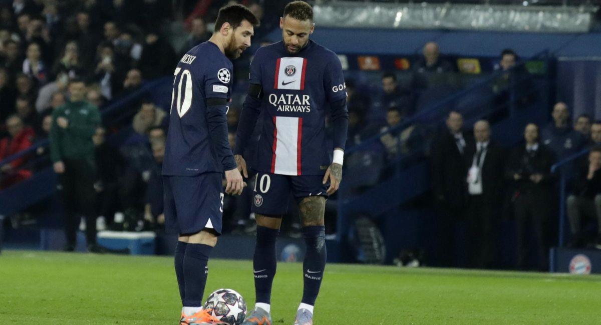 Neymar y Lionel Messi jugando por el PSG. Foto: EFE